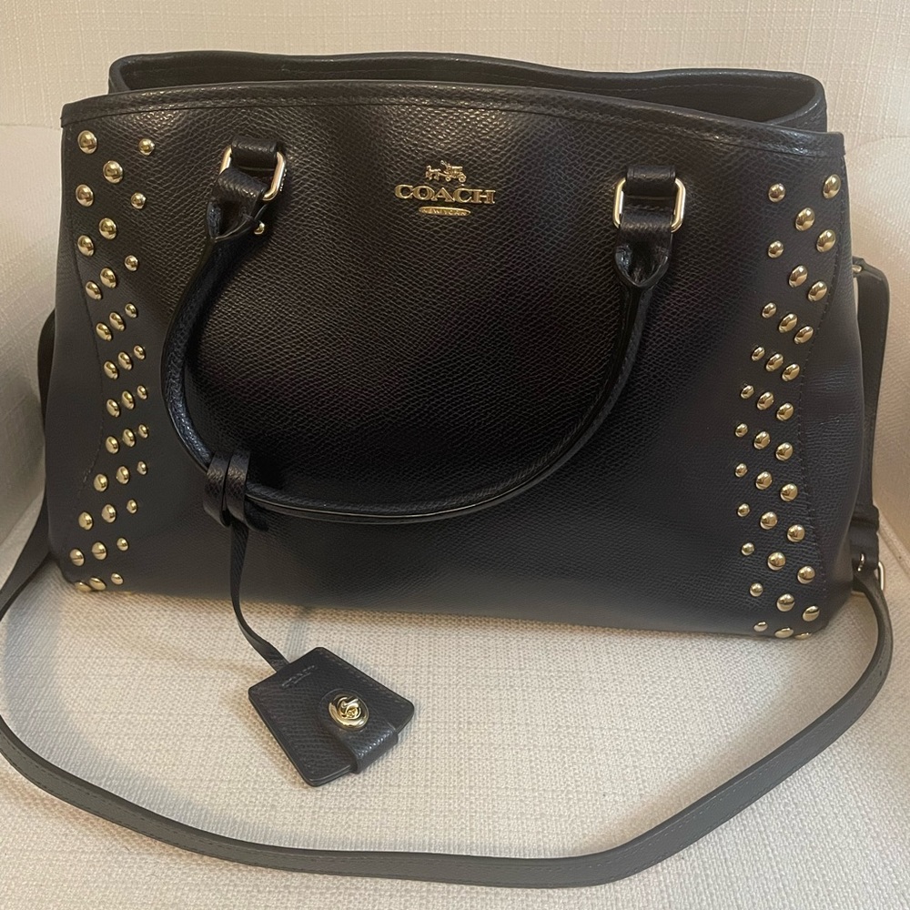 Coach large Carryall Navy Purse